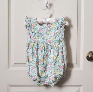 Gap floral flutter bubble romper